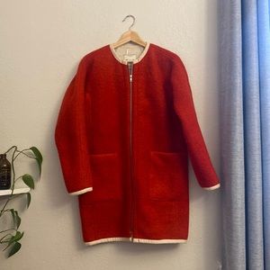 Madewell faux shearling cocoon coat